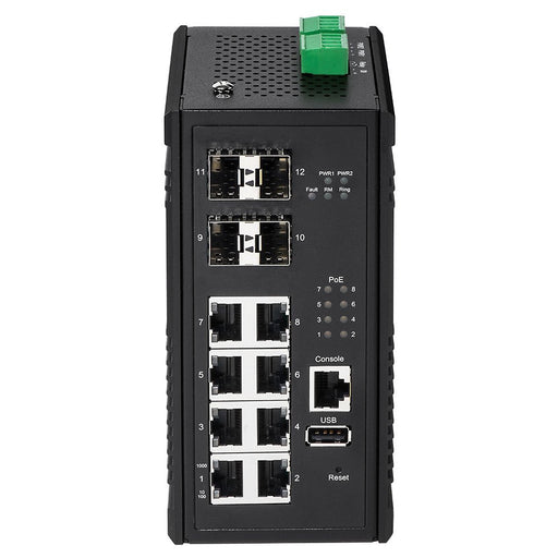 EAN 4717964703330 - Edimax IGS-5408P switch Gestionado Gigabit Ethernet (10/100/1000) Energía sobre Ethernet (PoE) Negro imagen 2