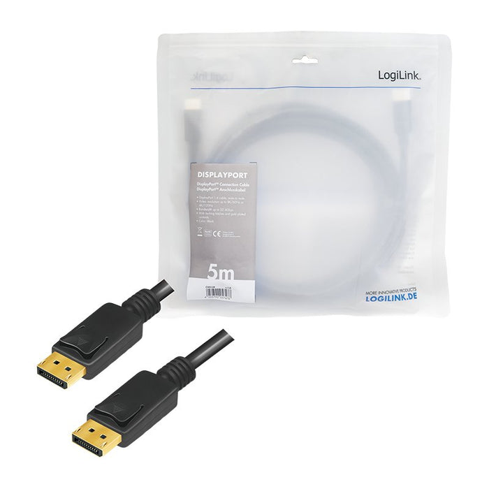 EAN 4052792057478 - LogiLink CV0139 cable DisplayPort 5 m Negro imagen 5