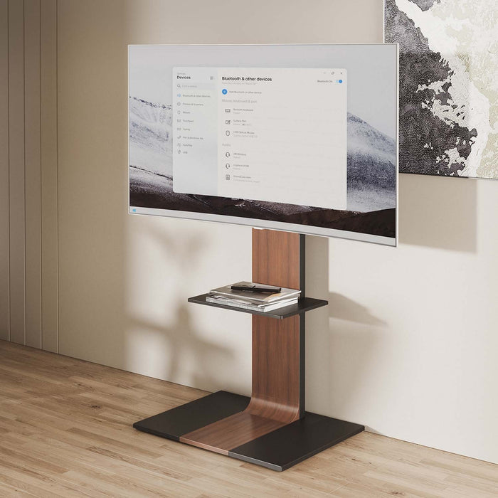 EAN 8435739903650 - AISENS FT86TSE-401 mueble y soporte para dispositivo multimedia Negro, Marrón Panel plano Carro para admi imagen 4