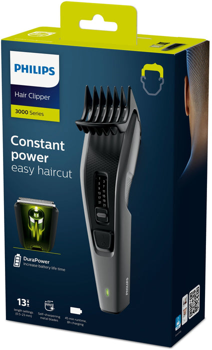 EAN 8710103970316 - Philips HAIRCLIPPER Series 3000 HC3525/15 cortadora de pelo y maquinilla Negro, Gris 13 Níquel-metal hidr imagen 3