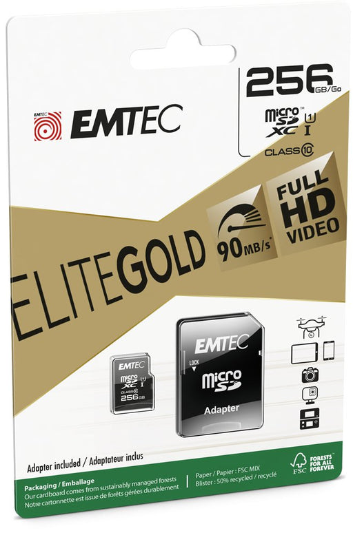 EAN 3126170177483 - Emtec EliteGold 256 GB MicroSDXC UHS-I Clase 10 imagen 2