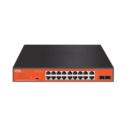 EAN 5420016879875 - Wi-Tek WI-PS318GFH switch Gigabit Ethernet (10/100/1000) Energía sobre Ethernet (PoE) Negro, Naranja imagen 1
