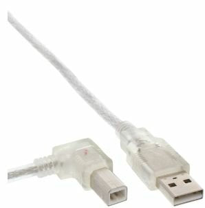 EAN 5704174604716 - Microconnect USBAB5ANGLED-L cable USB USB 2.0 5 m USB A USB B Blanco imagen 1