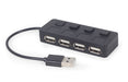 EAN 8716309124669 - Gembird UHB-U2P4-05 hub de interfaz USB 2.0 Type-A Negro imagen 3