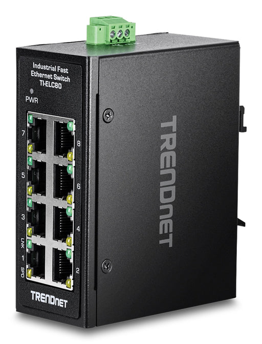 EAN 0710931162813 - Trendnet TI-ELC80 switch No administrado Fast Ethernet (10/100) Negro imagen 1