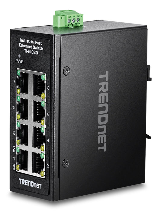 EAN 0710931162813 - Trendnet TI-ELC80 switch No administrado Fast Ethernet (10/100) Negro imagen 1