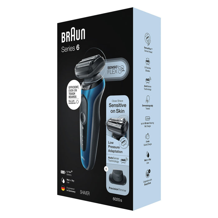 EAN 4210201432968 - Braun Series 6 61-B1200s Máquina de afeitar de láminas Recortadora Negro, Azul imagen 11