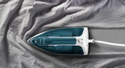 EAN 3121040081945 - Tefal FV2839 Plancha vapor-seco Suela de Cerilium 2400 W Azul, Blanco imagen 2