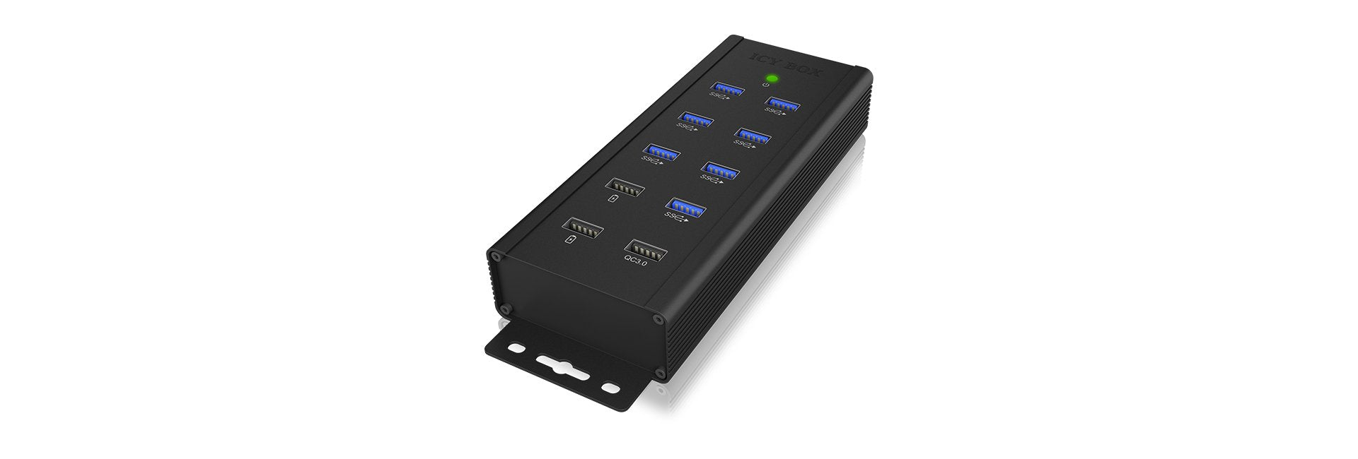 EAN 4250078166849 - ICY BOX IB-HUB1703-QC3 USB 3.2 Gen 1 (3.1 Gen 1) Type-B 5000 Mbit/s Negro imagen 2