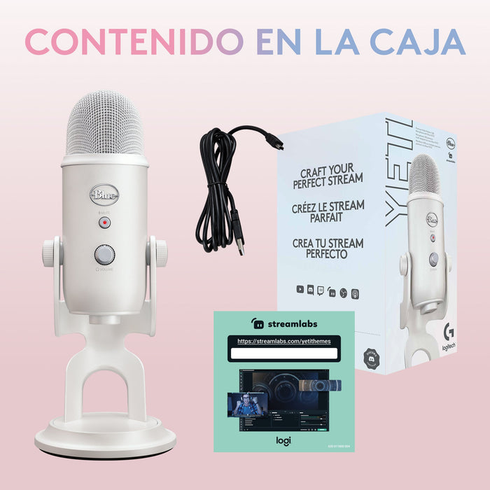 EAN 5099206106239 - Blue Microphones Yeti Aurora Collection Blanco Micrófono de superficie para mesa imagen 9