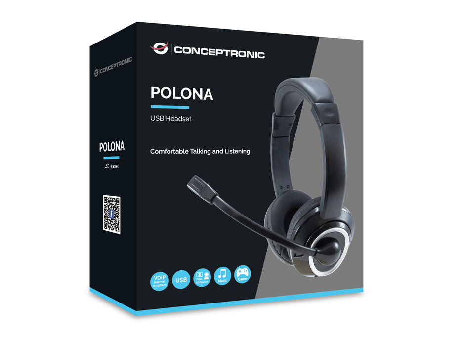 EAN 4015867223208 - Conceptronic POLONA Auriculares Alámbrico Diadema Llamadas/Música USB tipo A Negro imagen 4