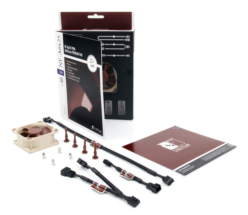 EAN 9010018100044 - Noctua NF-A6x25 PWM Carcasa del ordenador Ventilador 6 cm Beige, Marrón imagen 4