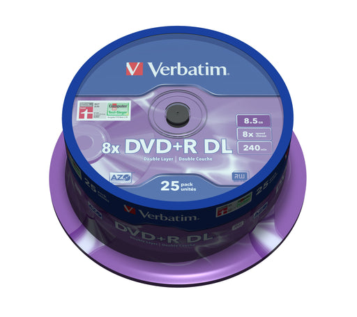 EAN 0023942437574 - Verbatim DVD+R Double Layer 8x Matt Silver 25pk Spindle 8,5 GB DVD+R DL 25 pieza(s) imagen 2