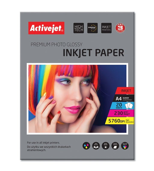 EAN 5901452122553 - Activejet AP4-230G20 papel fotográfico Blanco Brillo imagen 1