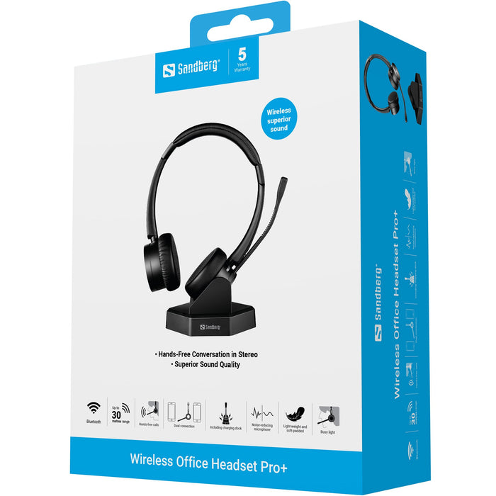 EAN 5705730126185 - Sandberg 126-18 auricular y casco Auriculares Inalámbrico Diadema Oficina/Centro de llamadas MicroUSB Neg imagen 10