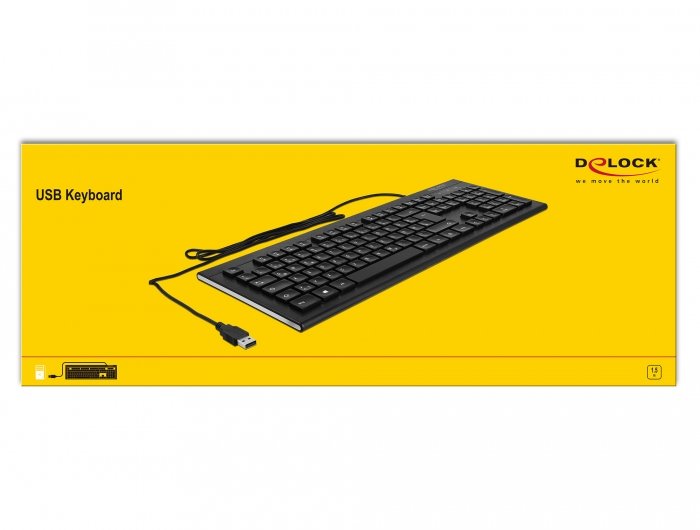 EAN 4043619126729 - DeLOCK 12672 teclado Oficina USB QWERTZ Alemán Negro imagen 4