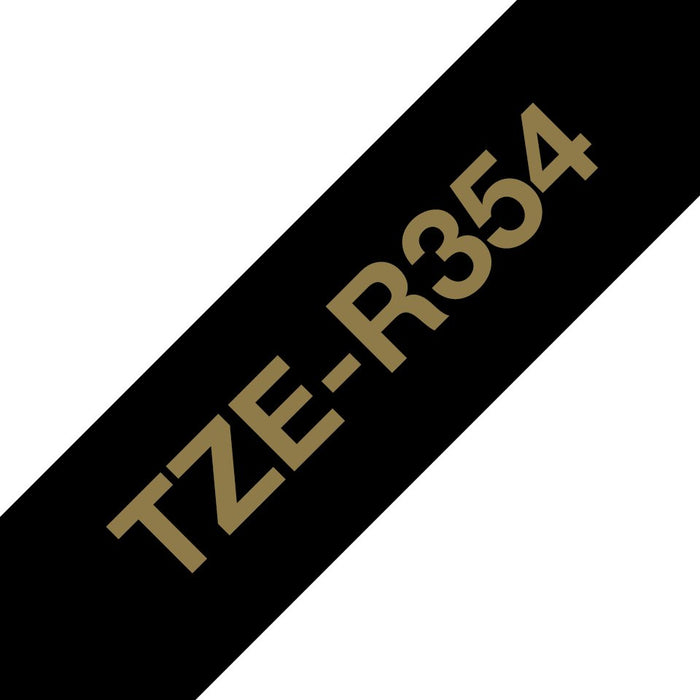 EAN 4977766801904 - Brother TZE-R354 cinta para impresora de etiquetas Oro sobre negro imagen 3