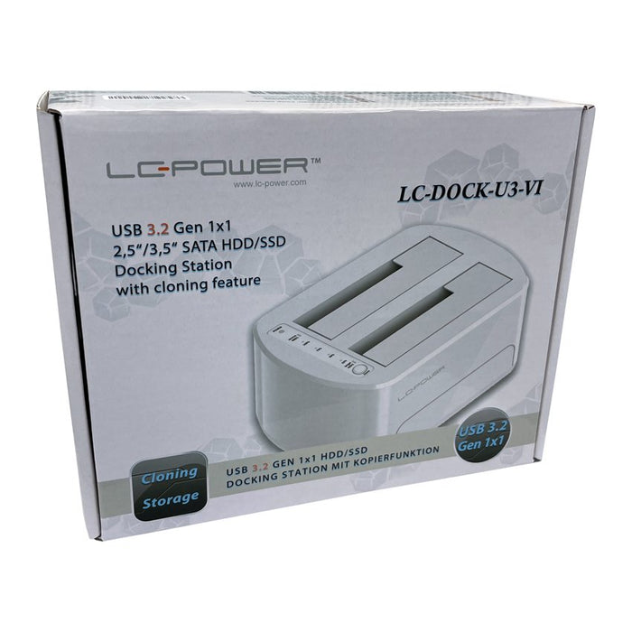 EAN 4260070129315 - LC-Power LC-DOCK-U3-VI base de conexión para disco duro USB 3.2 Gen 1 (3.1 Gen 1) Type micro-B Blanco imagen 8