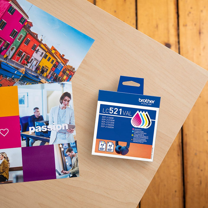 EAN 4977766842150 - Brother LC521VAL cartucho de tinta 4 pieza(s) Original Negro, Cian, Magenta, Amarillo imagen 3