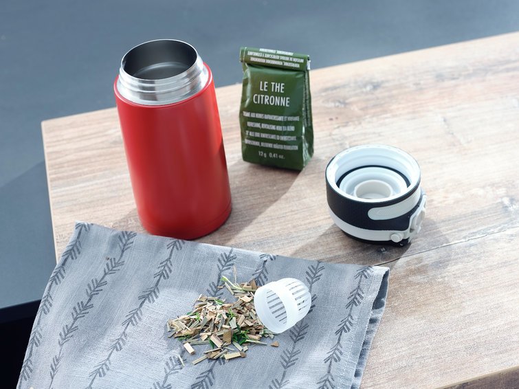 EAN 4006501032454 - Leifheit 03245 taza de viaje 350 ml Negro, Rojo Acero inoxidable imagen 6