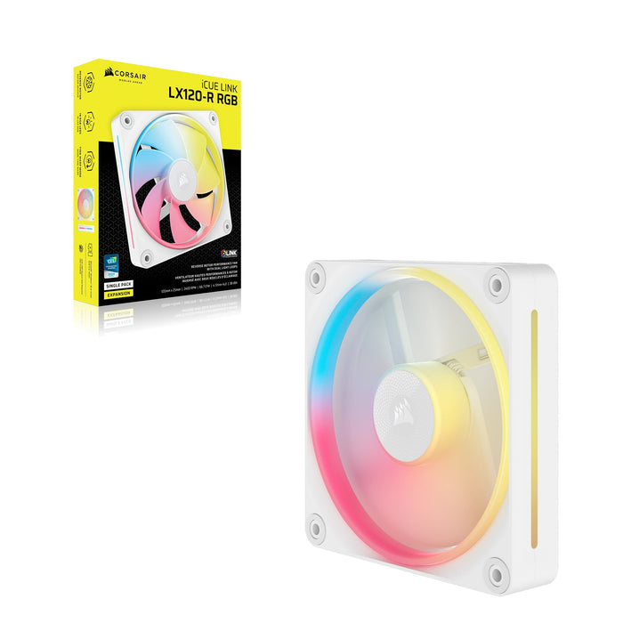 EAN 0840006688723 - Corsair iCUE LINK LX120-R RGB Carcasa del ordenador Ventilador 12 cm Blanco 1 pieza(s) imagen 3