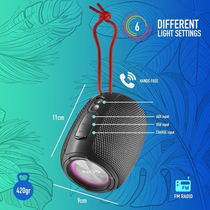 EAN 8435430620306 - NGS Roller Nitro 1 Altavoz portátil estéreo Negro 10 W imagen 6