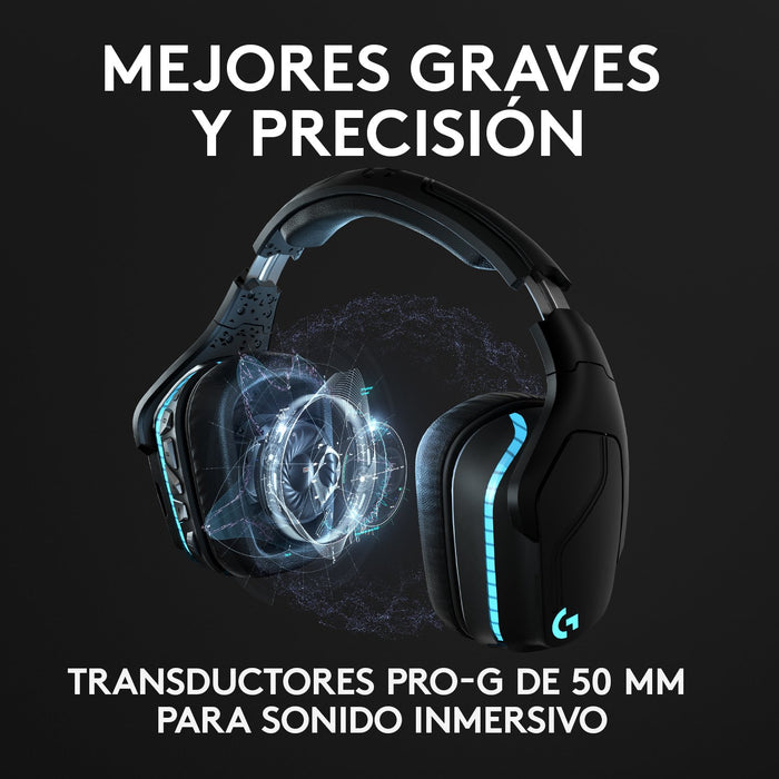 EAN 5099206081918 - Logitech G 981-000744 auricular y casco Auriculares Inalámbrico Diadema Juego Negro, Azul imagen 12