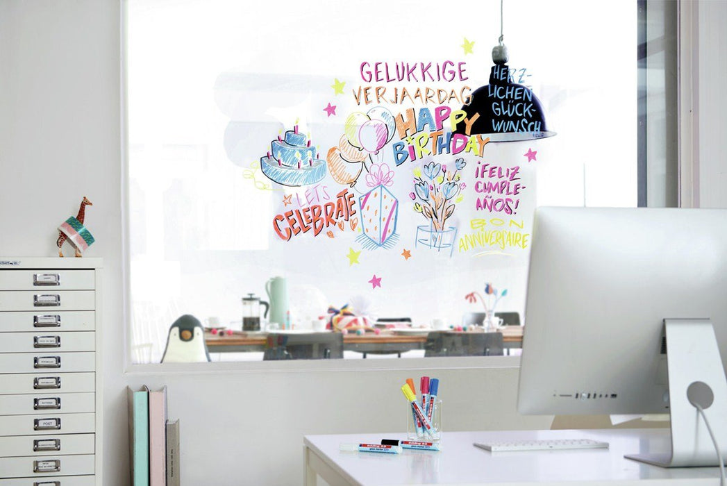 EAN 4057305045614 - Edding 95 Glass marcador 6 pieza(s) Punta redonda Negro, Azul, Naranja, Rosa, Blanco, Amarillo imagen 7