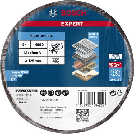 EAN 4059952584263 - Bosch N880 Metal, Pintura, Acero inoxidable, Acero Disco de lijado imagen 2