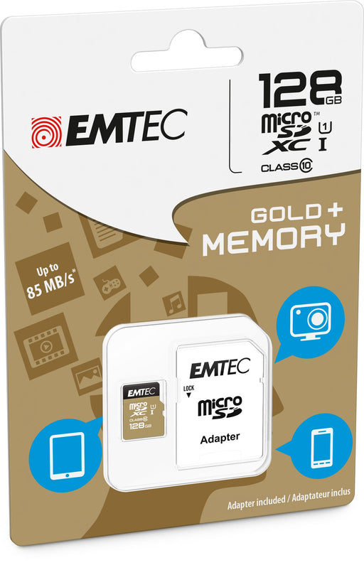 EAN 3126170142283 - Emtec microSD Class10 Gold+ 128GB MicroSDXC Clase 10 imagen 2