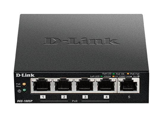 EAN 0790069440984 - D-Link DGS-1005P/E switch No administrado Gigabit Ethernet (10/100/1000) Energía sobre Ethernet (PoE) Neg imagen 3