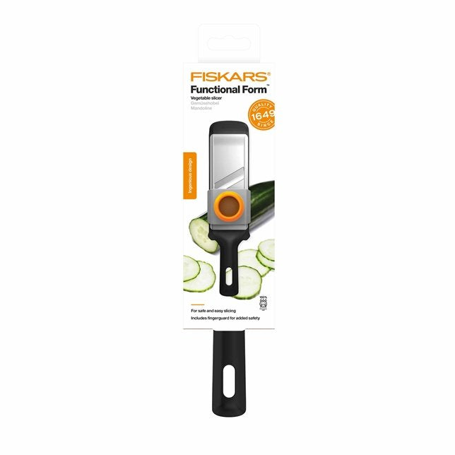 EAN 6424002000921 - Fiskars 1014416 rebanadora Manual Negro, Acero inoxidable Acero inoxidable imagen 3