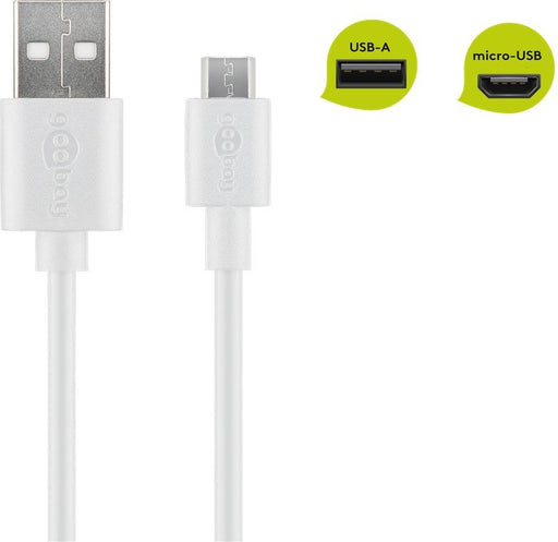 EAN 4040849438370 - Goobay 43837 cable USB USB 2.0 1 m USB A Micro-USB B Blanco imagen 2