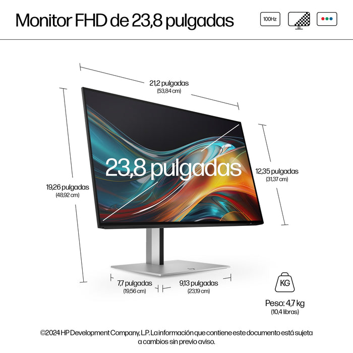 EAN 0197498445076 - HP Series 7 Pro 23.8 inch FHD Monitor - 724pf pantalla para PC 60,5 cm (23.8") 1920 x 1080 Pixeles Full H imagen 8
