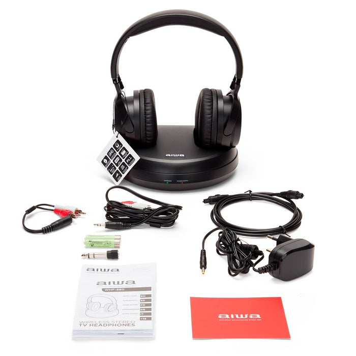 EAN 8435256897784 - Aiwa WHF-930D auricular y casco Auriculares Inalámbrico Diadema TV Negro imagen 8