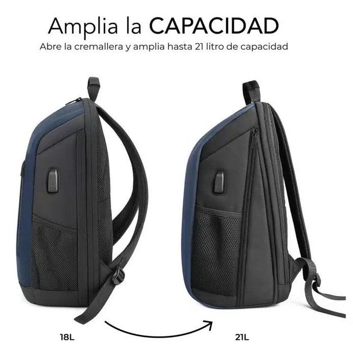 EAN 8436586743703 - SUBBLIM Nomad Xpand Air Padding mochila City backpack Azul Poliéster reciclado imagen 2