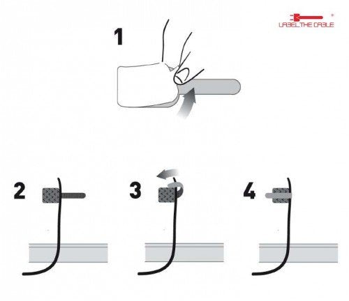 EAN 4260162070990 - Label-the-cable WALL velcro Nylon, Poliéster Negro, Blanco 50 pieza(s) imagen 5