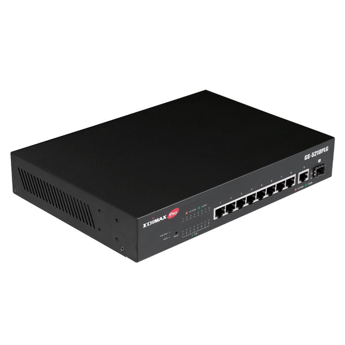EAN 4717964704771 - Edimax Switch GS-5210PLG Gestionado Gigabit Ethernet (10/100/1000) Energía sobre Ethernet (PoE) Negro imagen 3