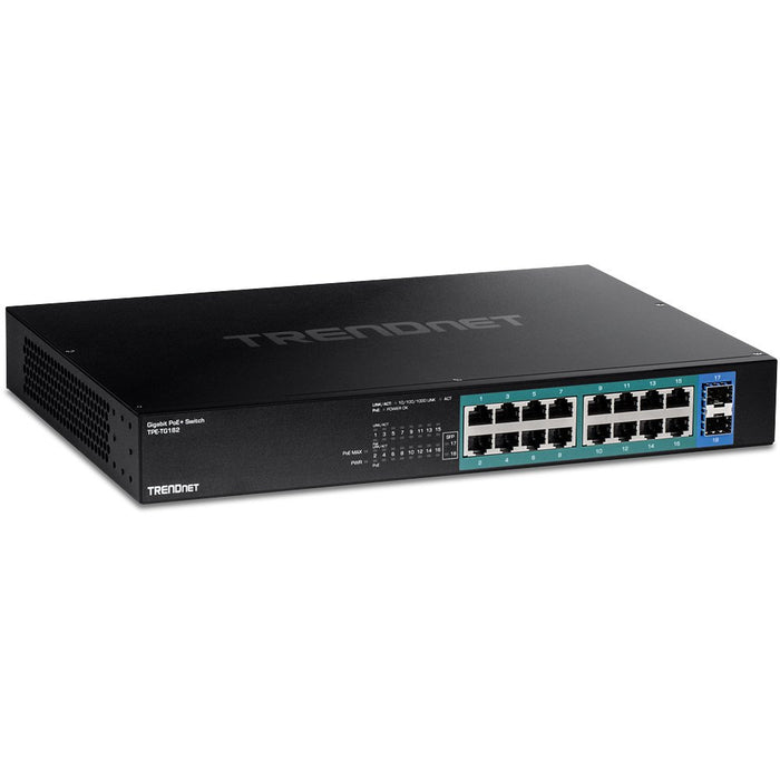 EAN 0710931162349 - Trendnet TPE-TG182 switch Gigabit Ethernet (10/100/1000) Energía sobre Ethernet (PoE) 1U Negro imagen 1