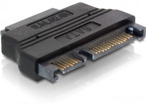 EAN 4043619651566 - DeLOCK SATA 22-pin / Slim SATA Adapter SATA 22-pin M Slim SATA 13-pin FM Negro imagen 1