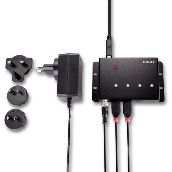 EAN 4002888433747 - Lindy 43374 hub de interfaz USB 3.2 Gen 1 (3.1 Gen 1) Type-B 5000 Mbit/s Negro imagen 5