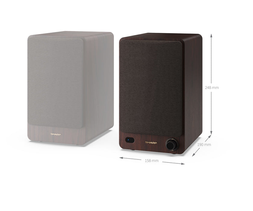 EAN 4974019216584 - Sharp BOOKSHELF SPEAKERS De 2 vías Marrón Inalámbrico y alámbrico 60 W imagen 12