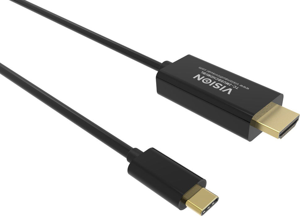 EAN 4911626000007 - Vision TC-2MUSBCHDMI-BL 2 m USB Tipo C HDMI tipo A (Estándar) Negro imagen 2
