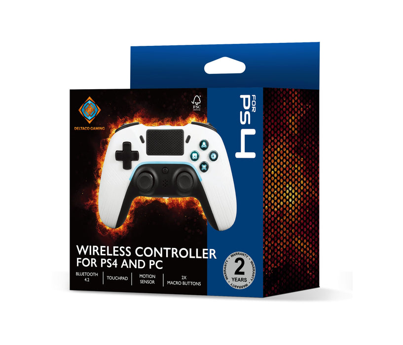 EAN 7333048057099 - Deltaco Gaming GAM-139-W mando y volante Blanco Bluetooth/USB Gamepad Analógico Android, PC, PlayStation  imagen 3