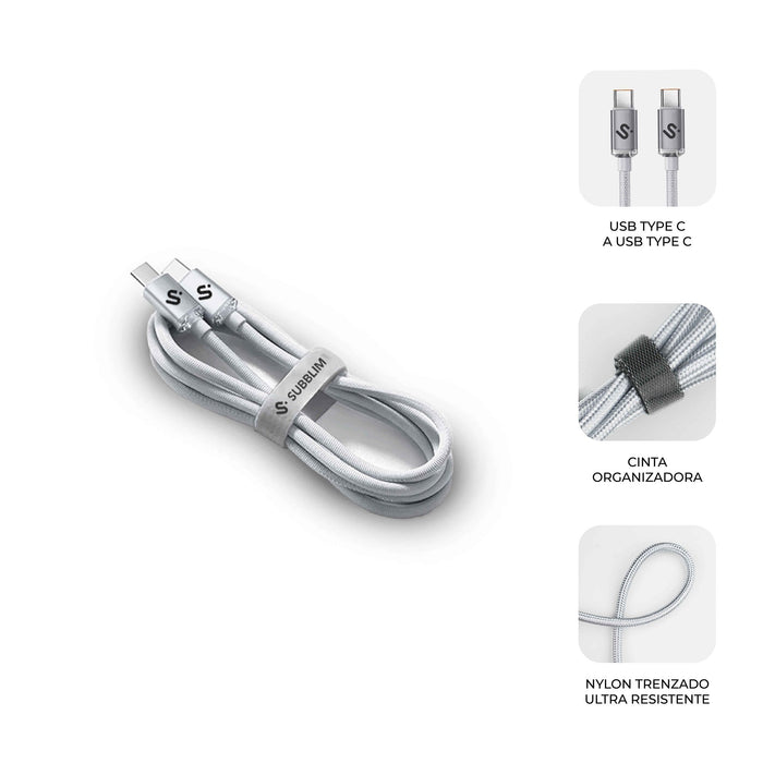EAN 8436586743567 - SUBBLIM SUBCAB-C06011 cable USB USB 2.0 USB C Blanco imagen 3