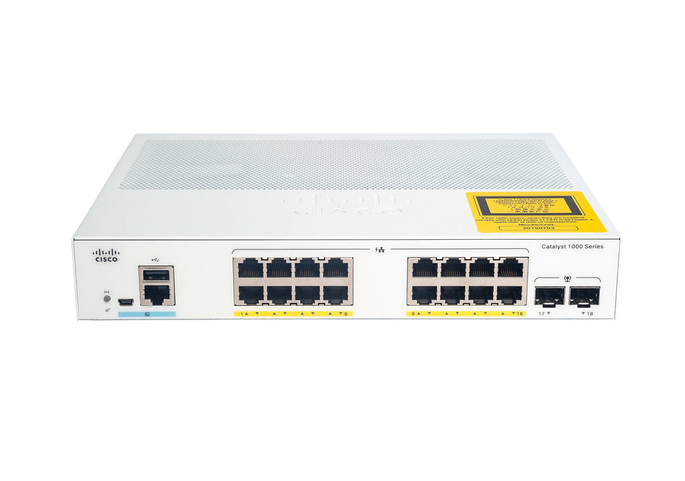 EAN 889728248891 - Cisco Catalyst C1000-16FP-2G-L switch Gestionado L2 Gigabit Ethernet (10/100/1000) Energía sobre Ethernet  imagen 2