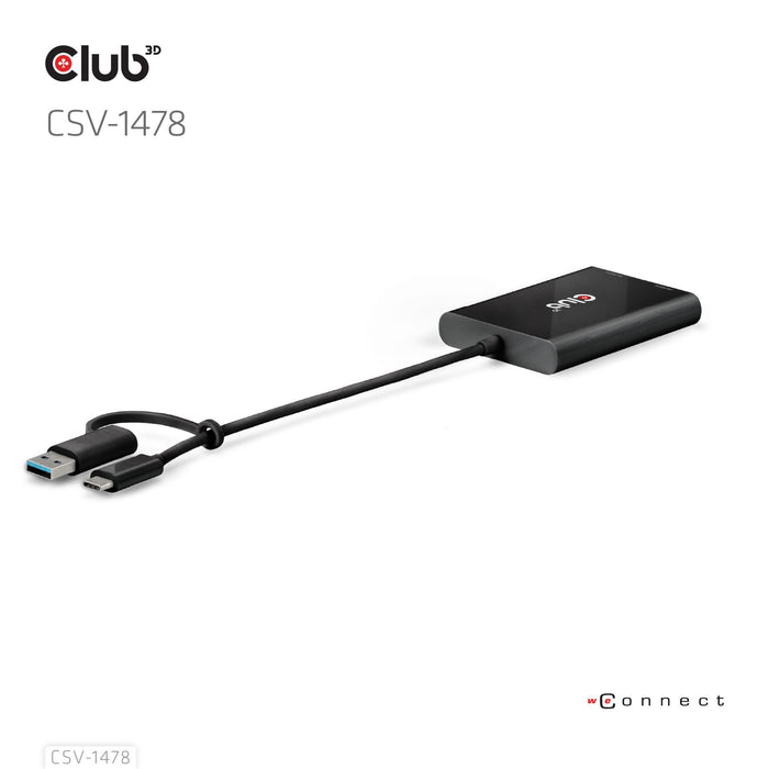 EAN 8719214472993 - CLUB3D CSV-1478 divisor de video USB Tipo C 2x DisplayPort imagen 10