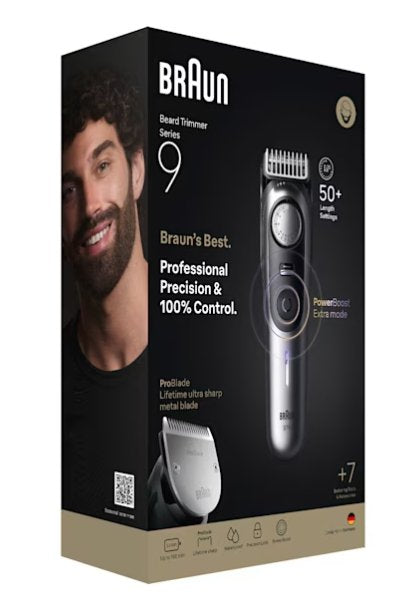 EAN 7500435244848 - Braun BeardTrimmer 9 BT9520 depiladora para la barba Batería 52 2 cm Mojado y seco Negro, Gris imagen 2