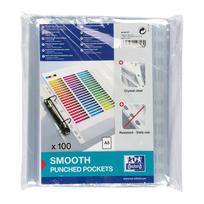 EAN 3045050123580 - Oxford 400025671 protector de hojas 150 x 210 mm (A5) Polipropileno (PP) 100 pieza(s) imagen 6