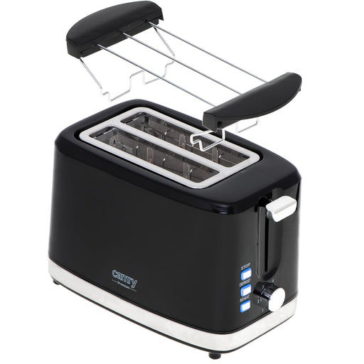 EAN 5903887800150 - Camry Premium CR 3218 tostadora 6 2 rebanada(s) 900 W Negro, Plata imagen 2